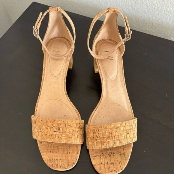 J Jill Women's Ariane Block Cork Strappy Heel Sandals Shoes Size 7.5 - Picture 8 of 11
